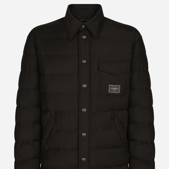 Dolce & Gabbana Black Quilted nylon light puff jacket with branded plate - Large - Picture 2 of 10